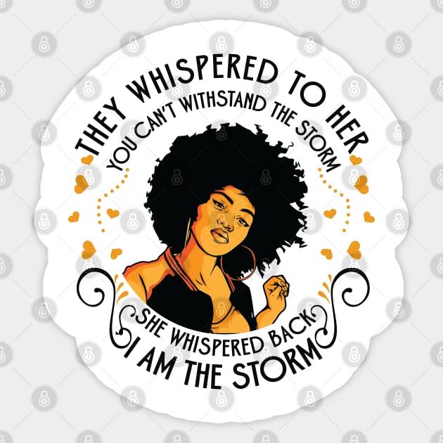I am the storm, Black Girl Sticker by UrbanLifeApparel